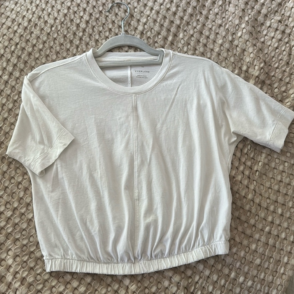 Everlane | Cropped White Tee | XXS